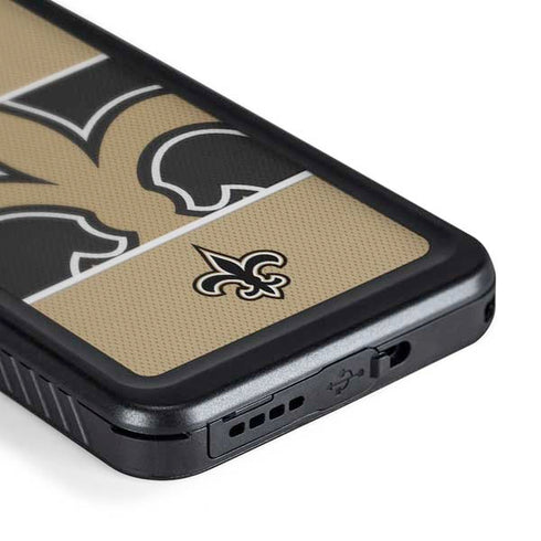 NFL New Orleans Saints Zone Block Galaxy S24 Plus Waterproof Case